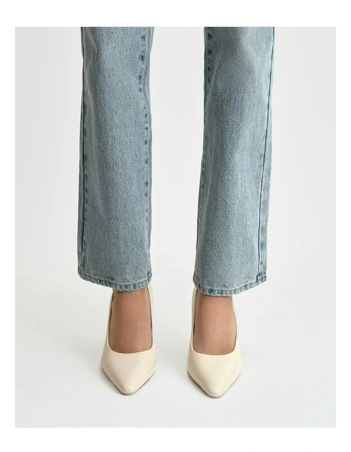 Dash High Heels in Off White Leather image 7