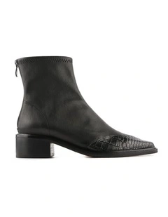 Oracle Flat Ankle Boots in Black Multi