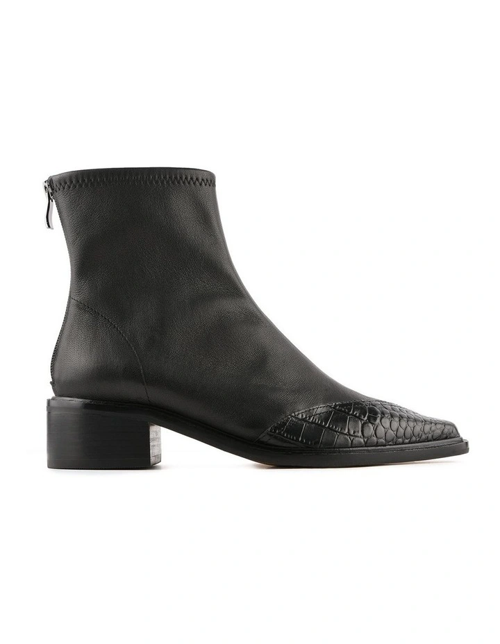 Oracle Flat Ankle Boots in Black Multi image 1