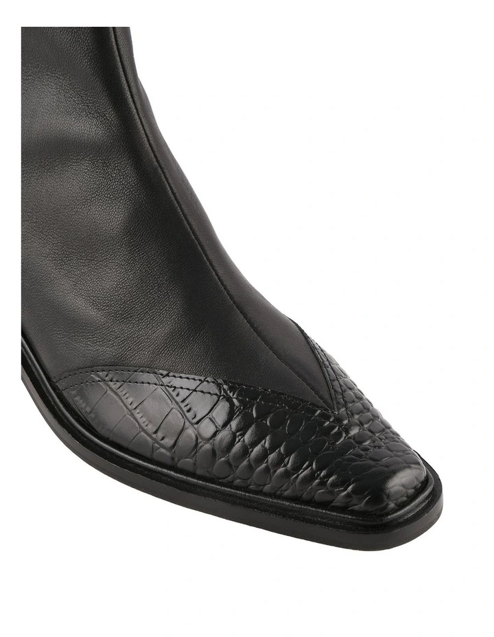 Oracle Flat Ankle Boots in Black Multi image 3
