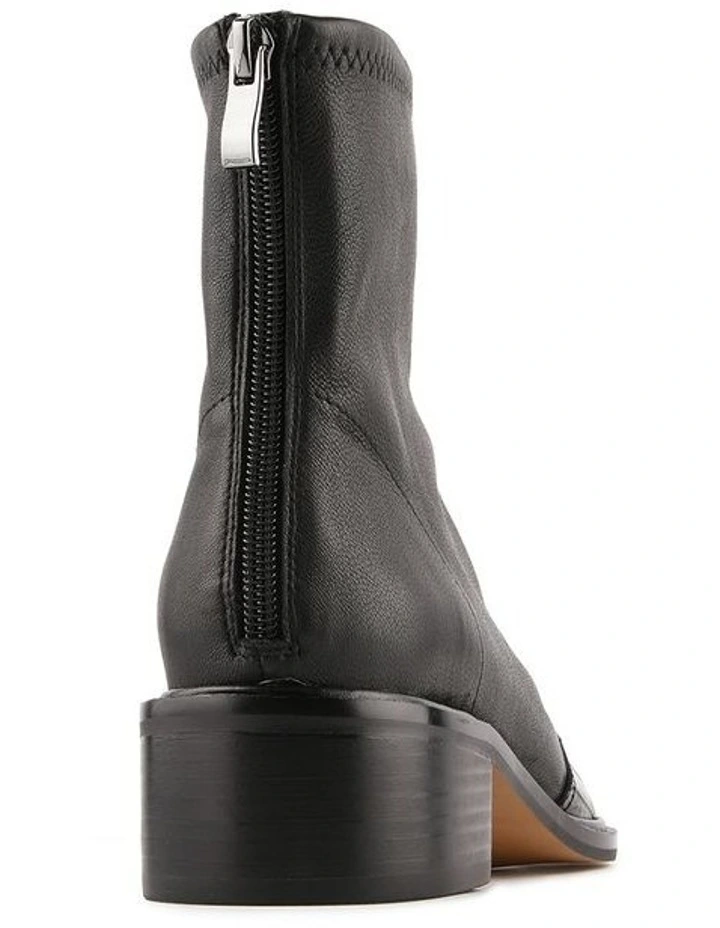 Oracle Flat Ankle Boots in Black Multi image 4