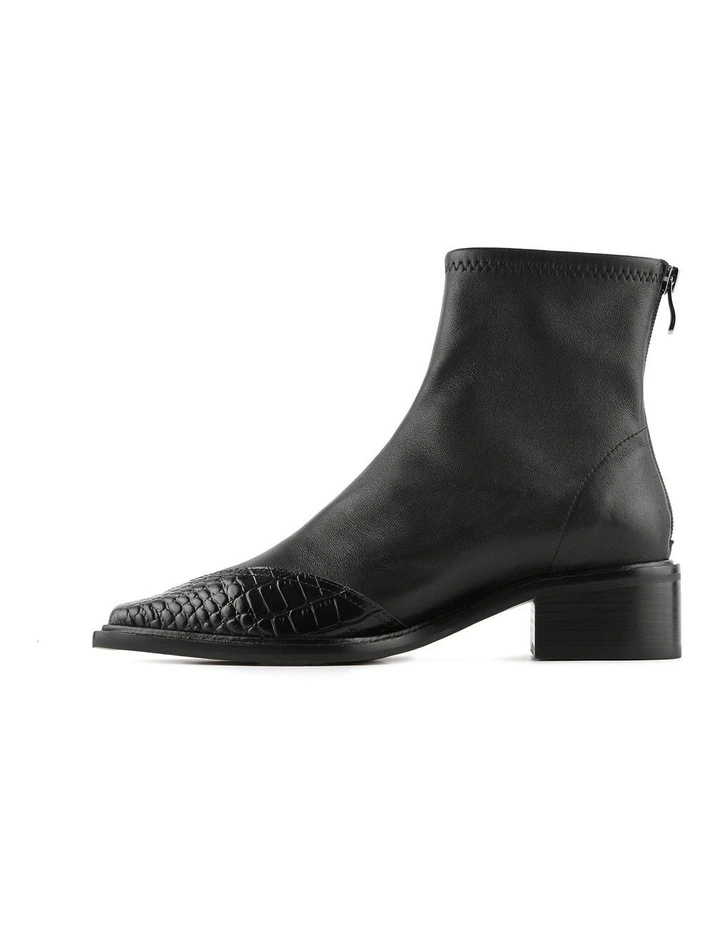Oracle Flat Ankle Boots in Black Multi image 5