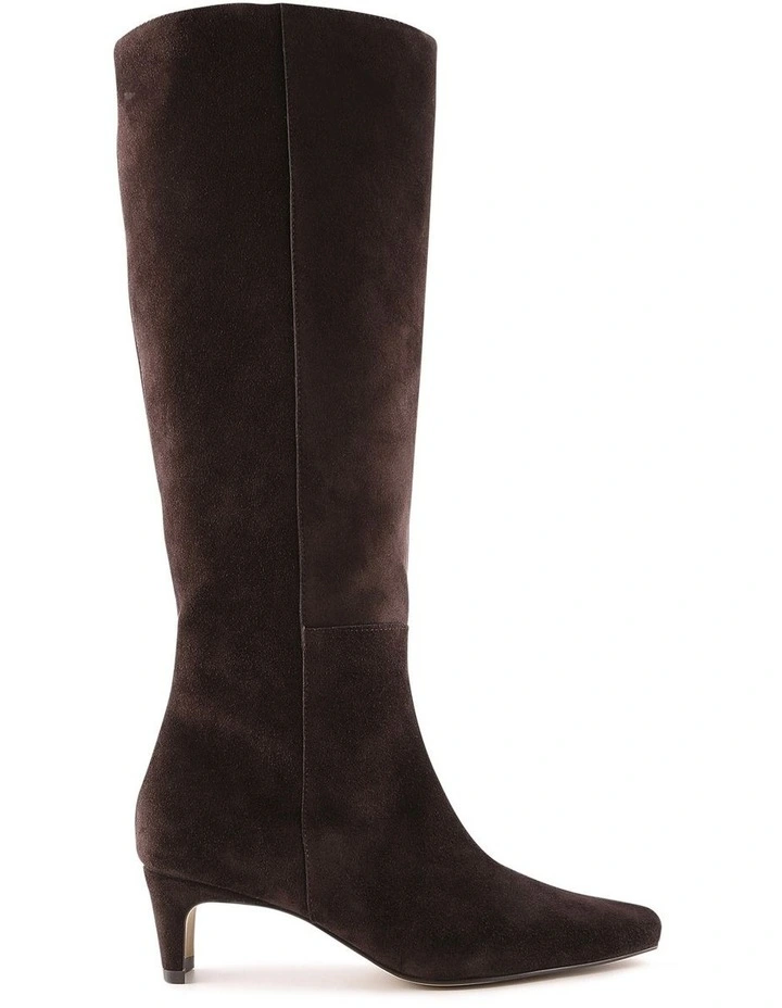 Sophie Knee Boots in Bitter Choc Suede image 1