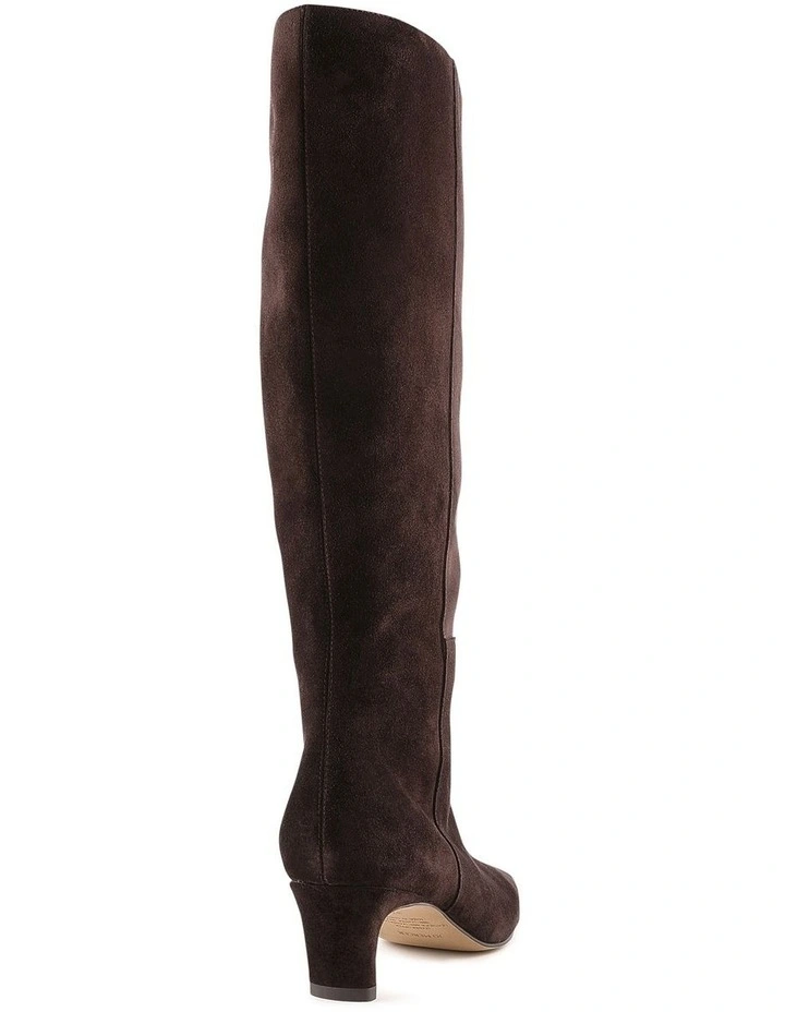 Sophie Knee Boots in Bitter Choc Suede image 4