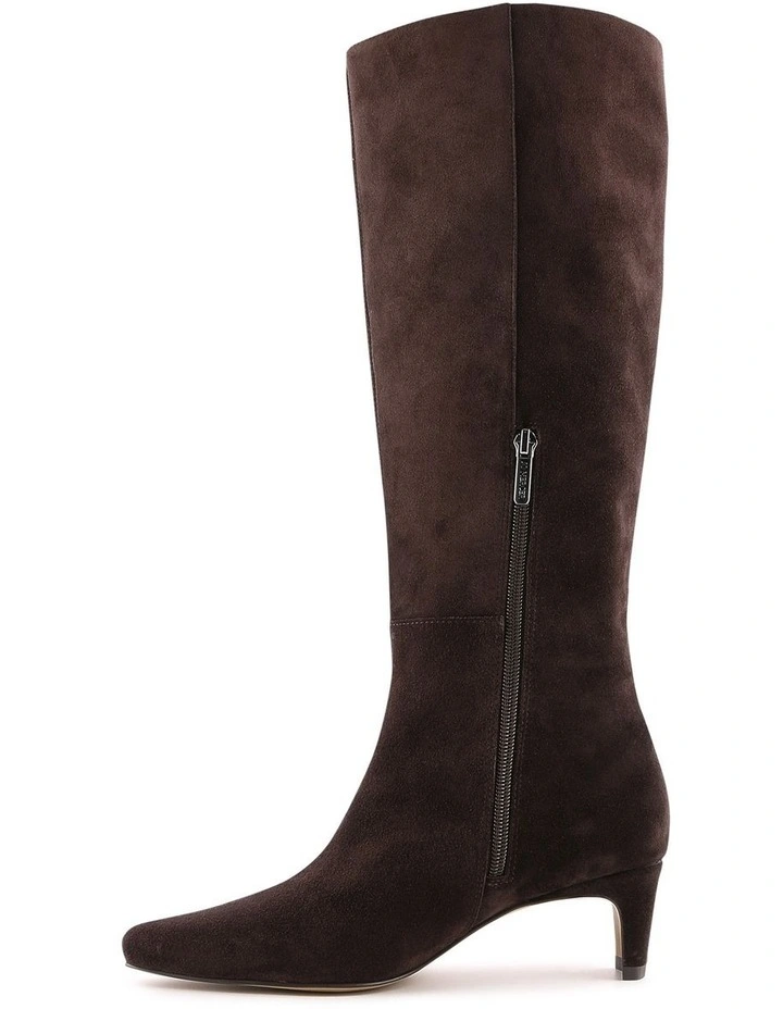 Sophie Knee Boots in Bitter Choc Suede image 5
