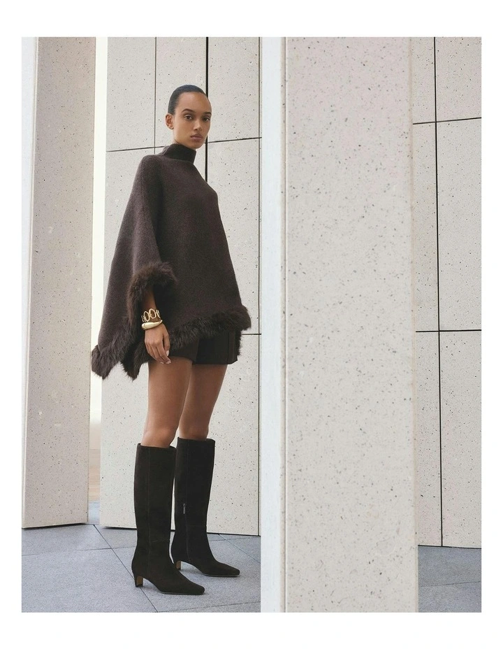Sophie Knee Boots in Bitter Choc Suede image 7