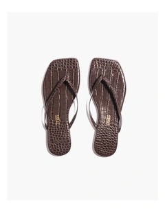 Tkees-Square Toe Lily Croc-Carob