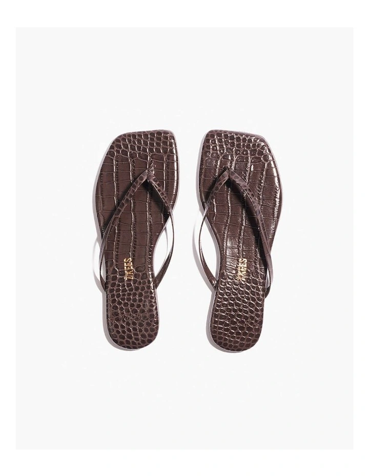 Tkees-Square Toe Lily Croc-Carob image 1