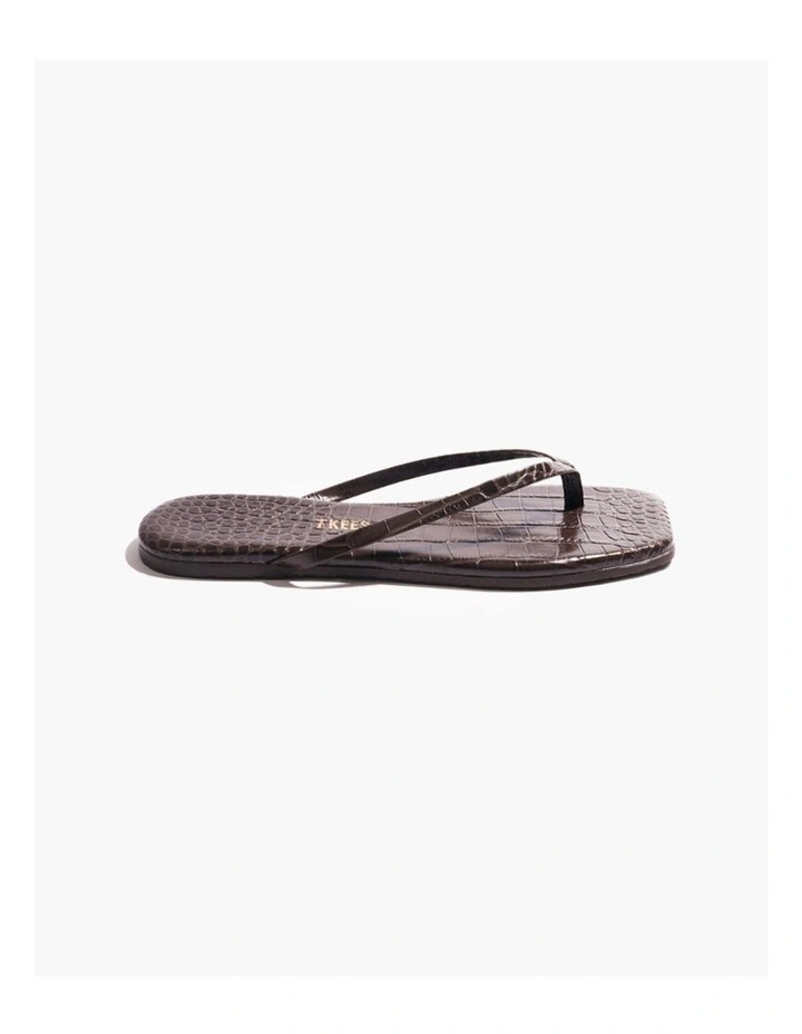 Tkees-Square Toe Lily Croc-Carob image 2
