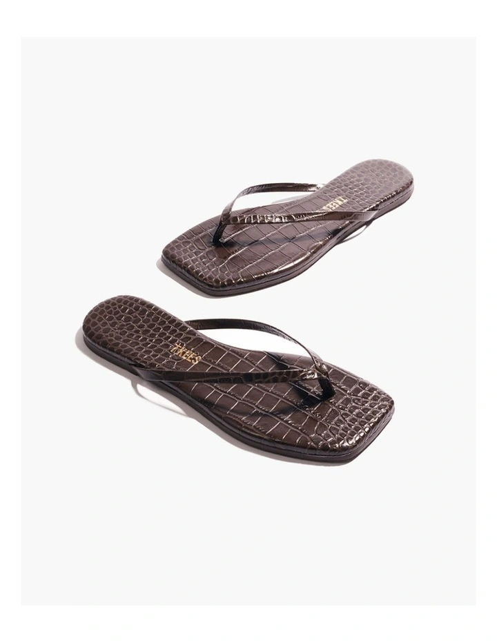 Tkees-Square Toe Lily Croc-Carob image 4