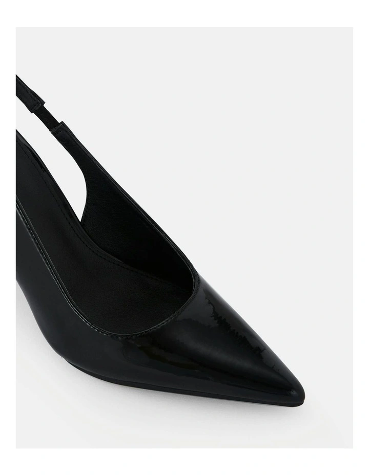 IRAYA Slingback Stiletto Heel - Black Patent image 3
