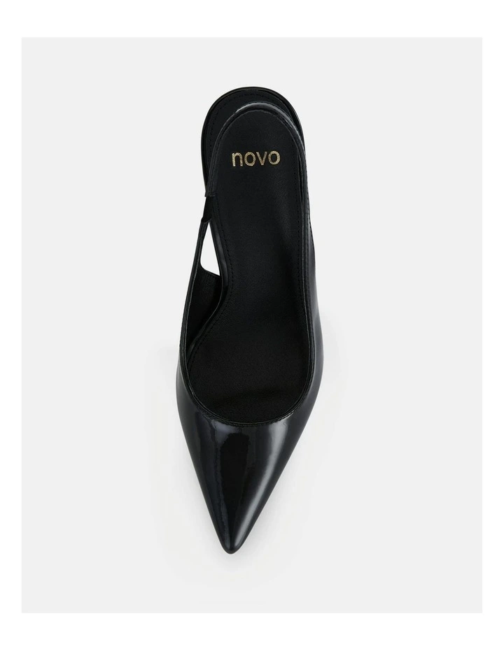 IRAYA Slingback Stiletto Heel - Black Patent image 4
