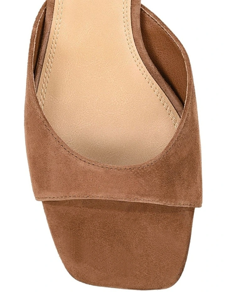 Soleil Heeled Mules - Toffee Brown Suede image 4