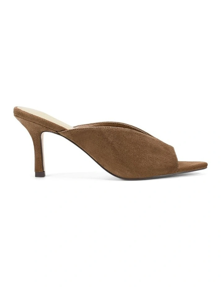 Mabel Point Toe Mules - Toffee Brown Suede image 1