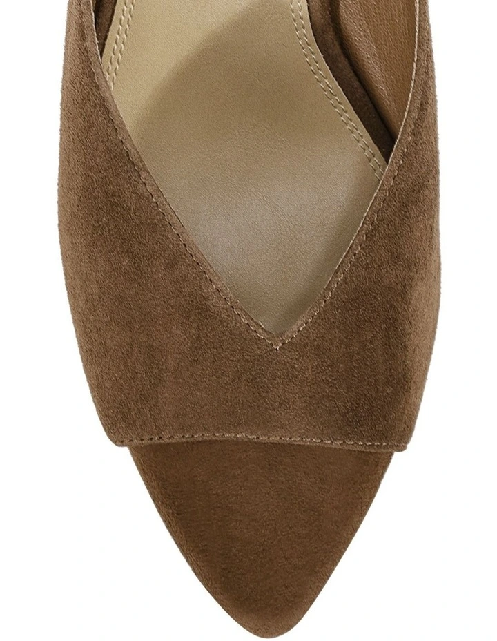 Mabel Point Toe Mules - Toffee Brown Suede image 4