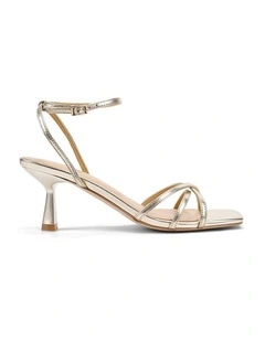 Saxon Strappy Heels - Gold Metallic Leather