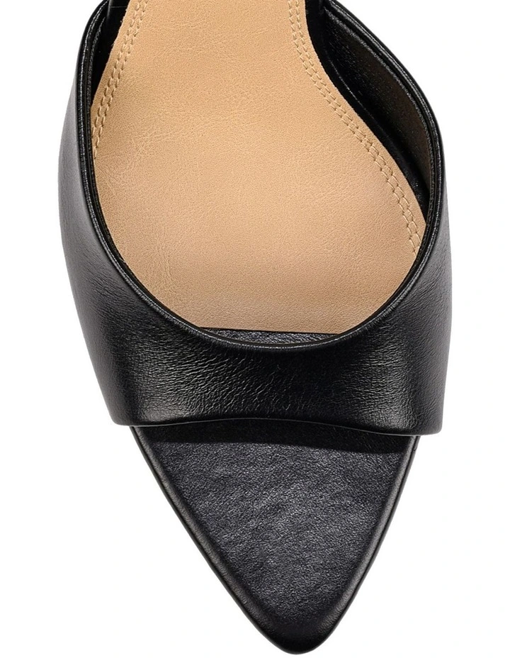 Maxwell Mule Wedges - Black Vintage Leather image 4