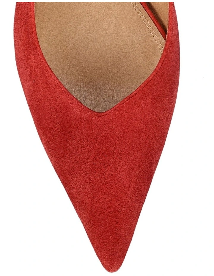 Yankee Slingback Block Heel - Red Suede image 4