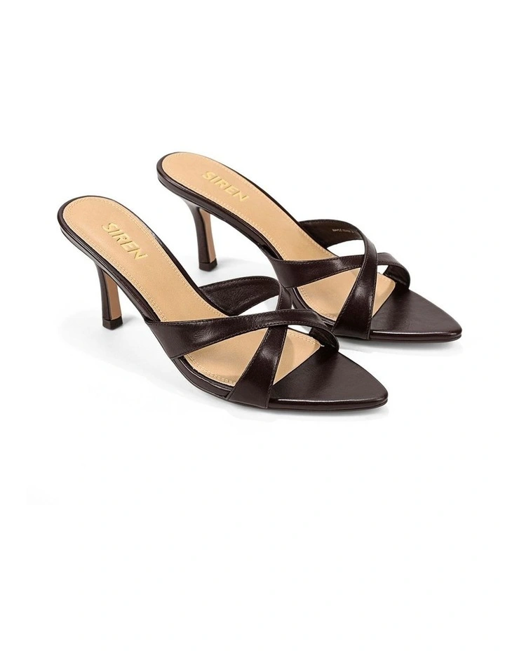 Maple Point Toe Mules - Chocolate Brown Vintage Leather image 2