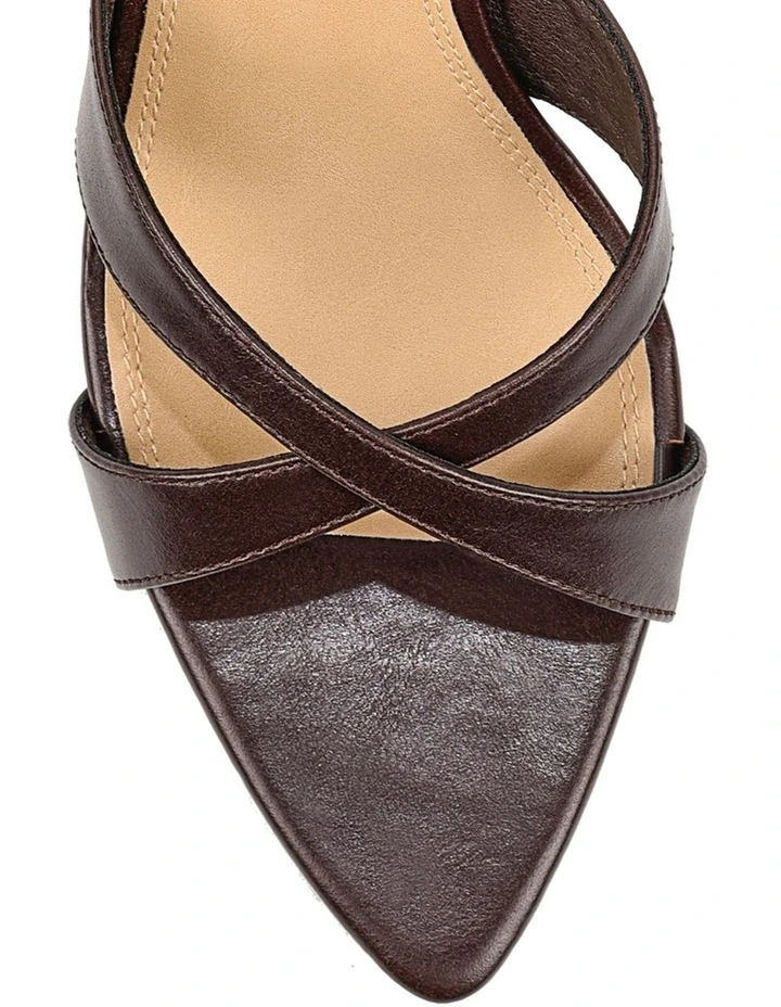 Maple Point Toe Mules - Chocolate Brown Vintage Leather image 4