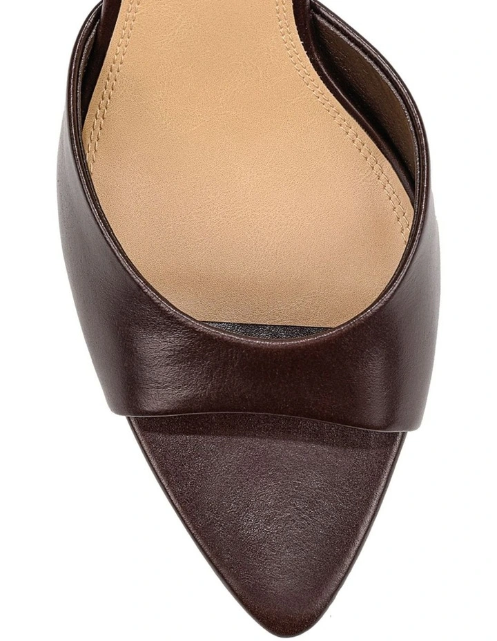 Maxwell Mule Wedges - Chocolate Brown Vintage Leather image 4