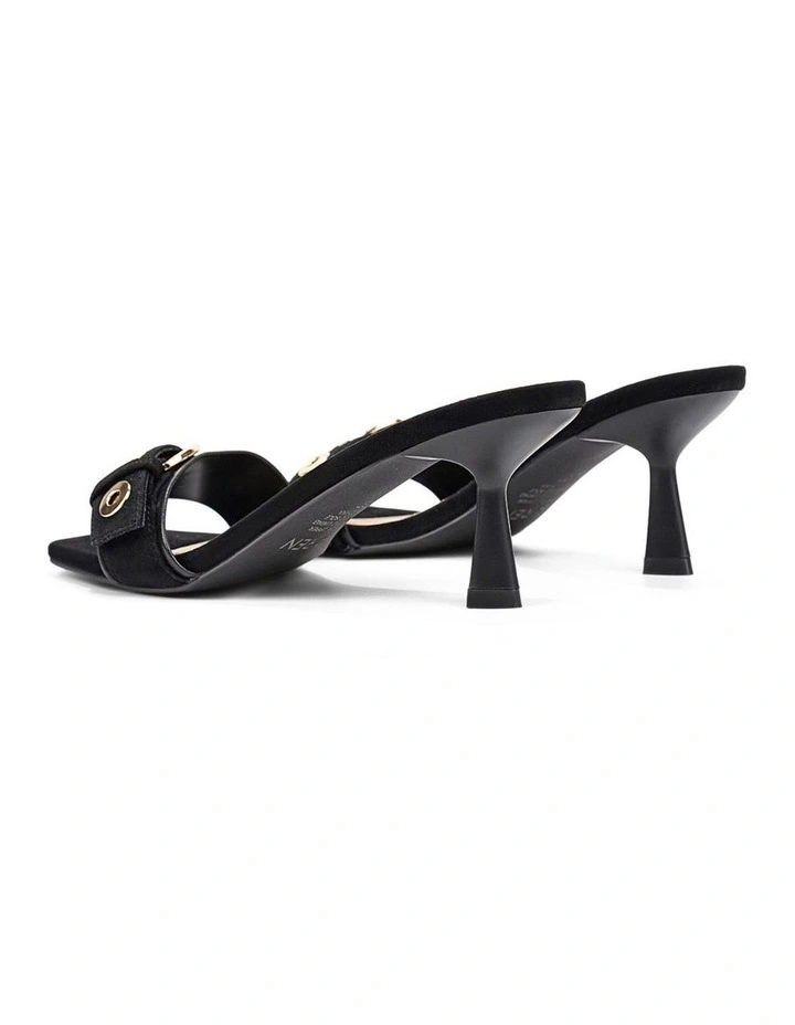 Saskia Heeled Mules - Black Suede image 3