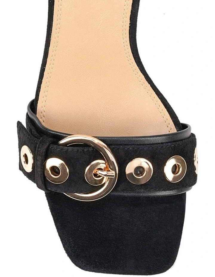Saskia Heeled Mules - Black Suede image 4