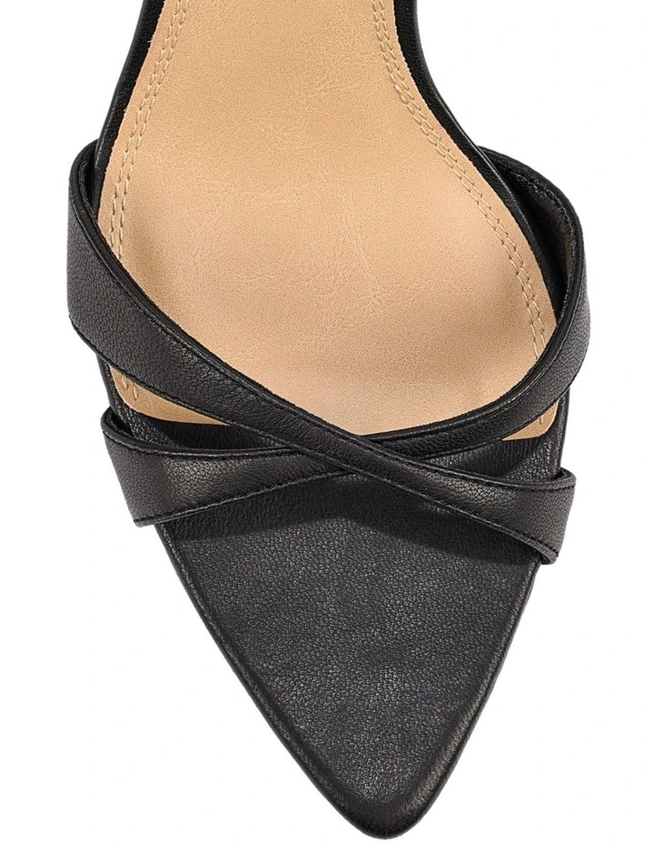 Maggie Strappy Wedges - Black Leather image 4