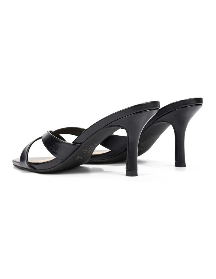Maple Point Toe Mules - Black Vintage Leather image 3