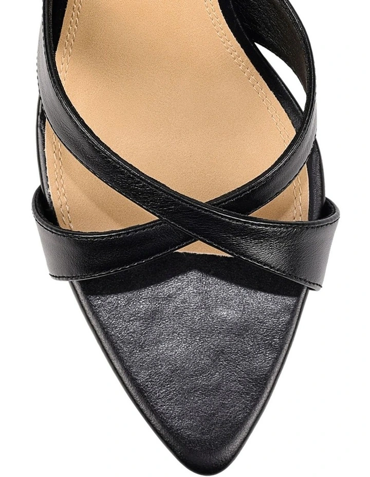 Maple Point Toe Mules - Black Vintage Leather image 4