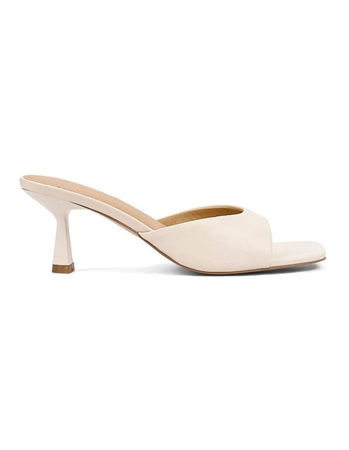 Sadie Heeled Mules - Chalk White Leather image 1
