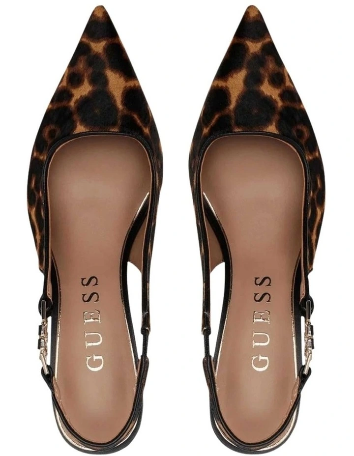 Nasshaly Slingback Pumps in Tan Multi image 4
