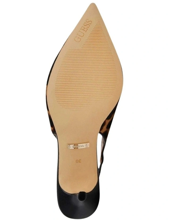 Nasshaly Slingback Pumps in Tan Multi image 5