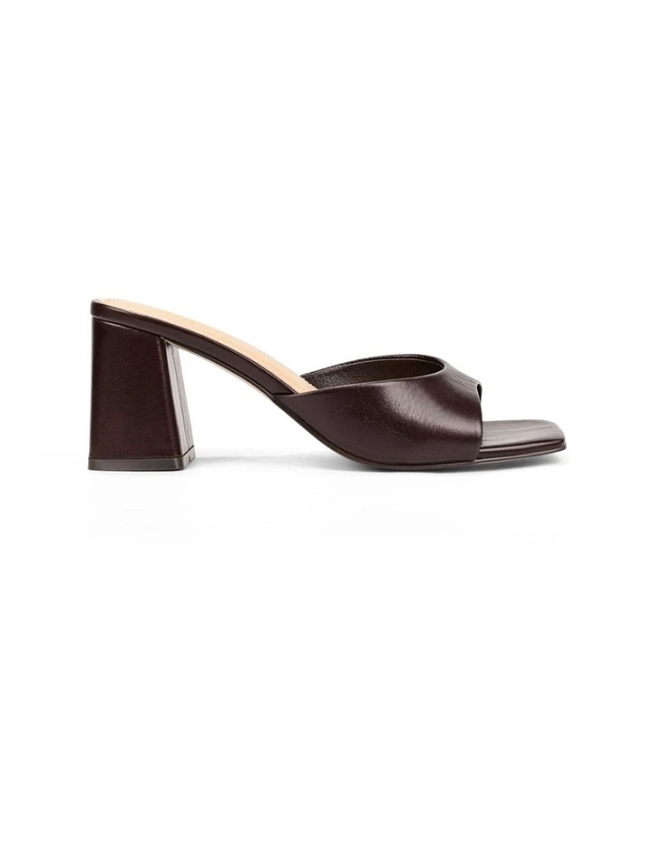 Stanley Heeled Mules - Chocolate Brown Vintage Leather image 1