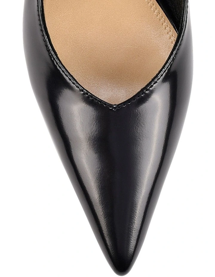 Dallas Slingback Heels - Black Hi-Shine Leather image 3