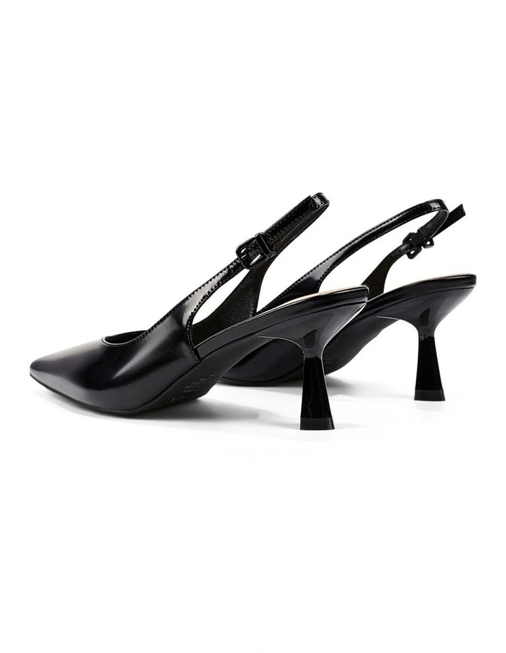 Dallas Slingback Heels - Black Hi-Shine Leather image 4