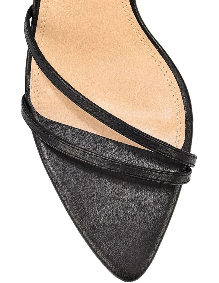 Mahalia Strappy Heels - Black Leather image 3