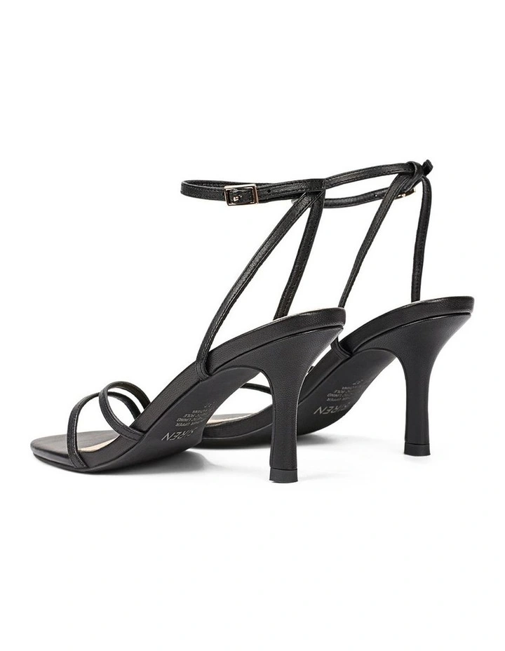 Mahalia Strappy Heels - Black Leather image 4