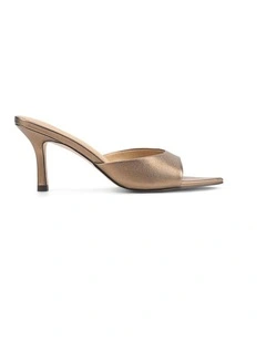 Margot Point Toe Mules - Bronze Metallic Leather
