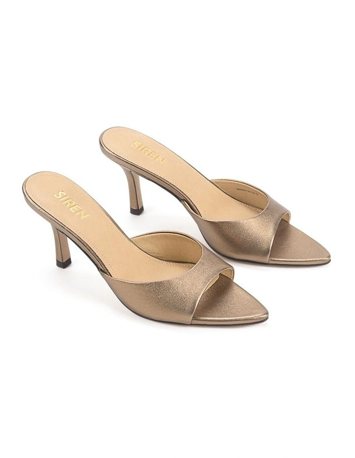 Margot Point Toe Mules - Bronze Metallic Leather image 2