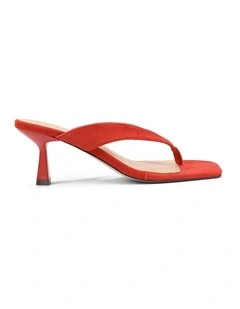 Sardinia Thong Heels - Red Suede
