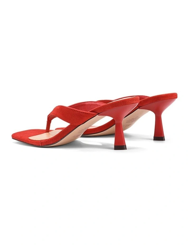 Sardinia Thong Heels - Red Suede image 4