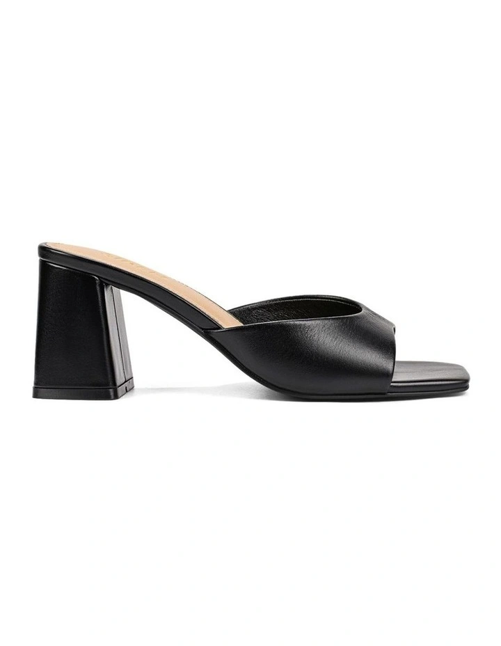 Stanley Heeled Mules - Black Vintage Leather image 1