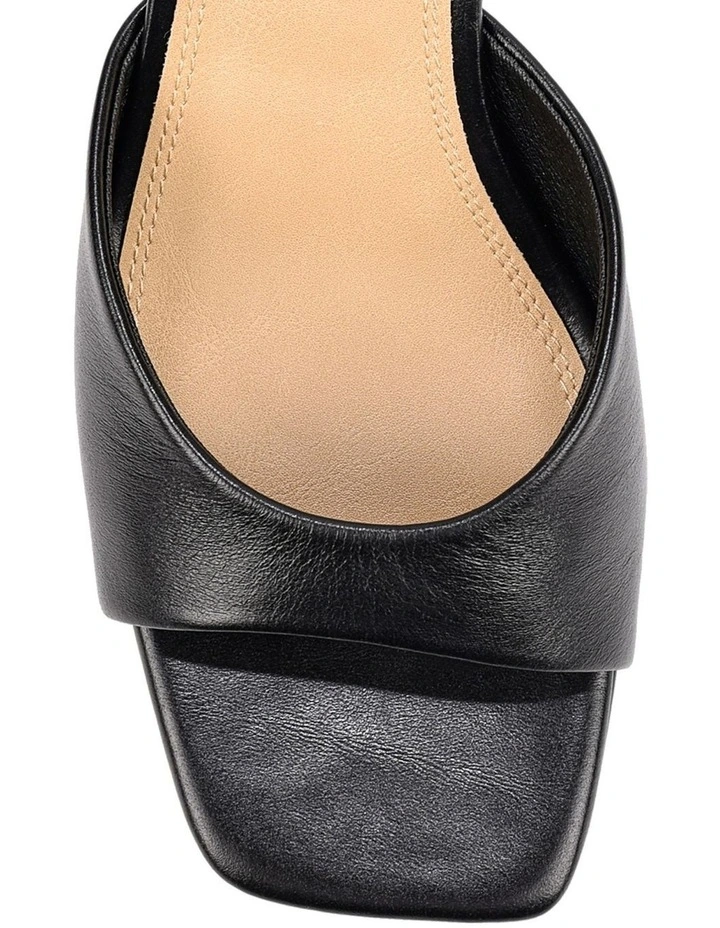 Stanley Heeled Mules - Black Vintage Leather image 3
