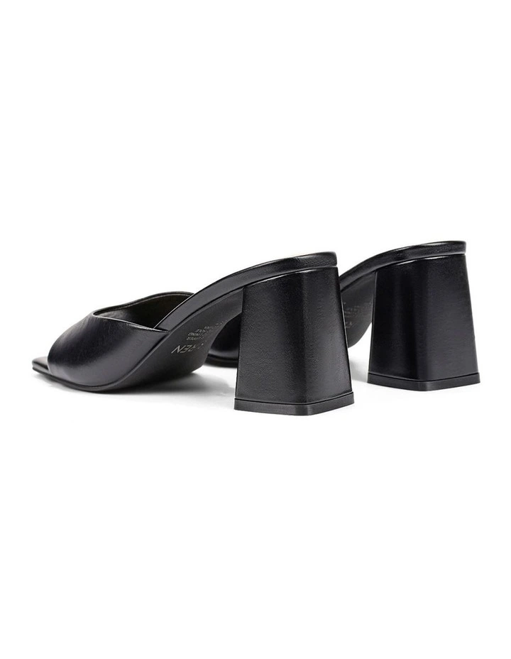 Stanley Heeled Mules - Black Vintage Leather image 4