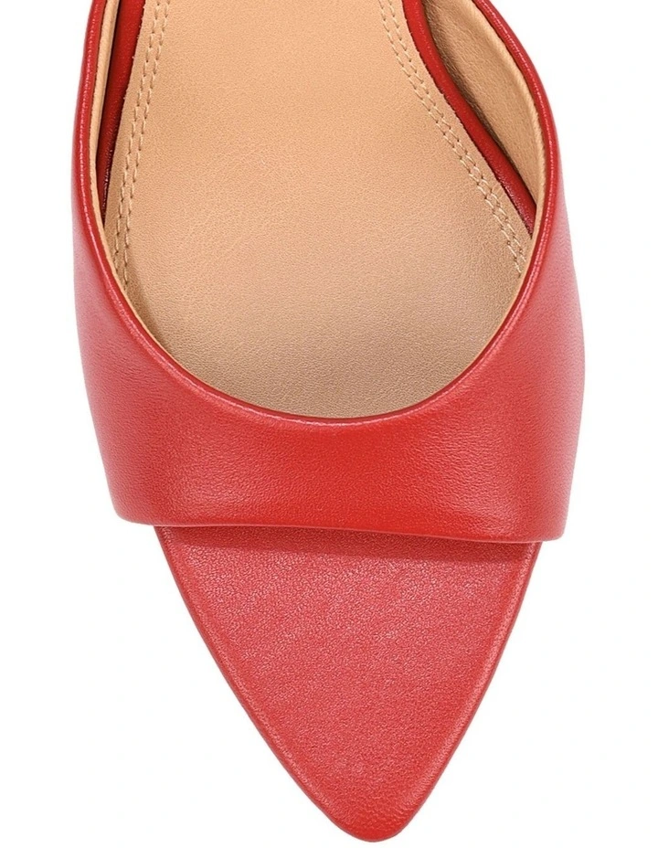 Margot Point Toe Mules - Red Leather image 3
