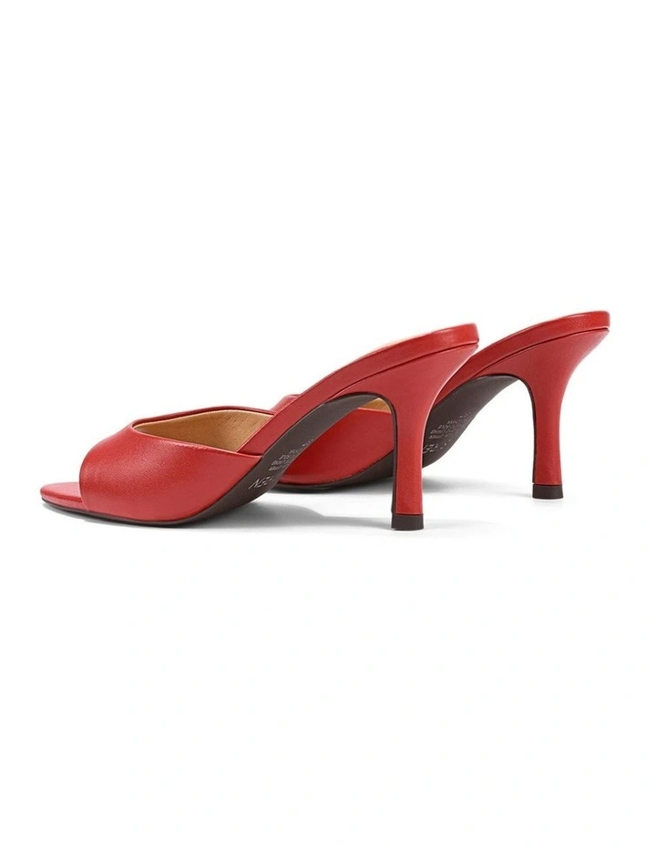 Margot Point Toe Mules - Red Leather image 4