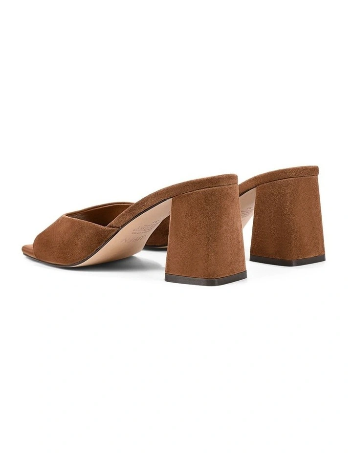 Stanley Heeled Mules - Toffee Brown Suede image 4