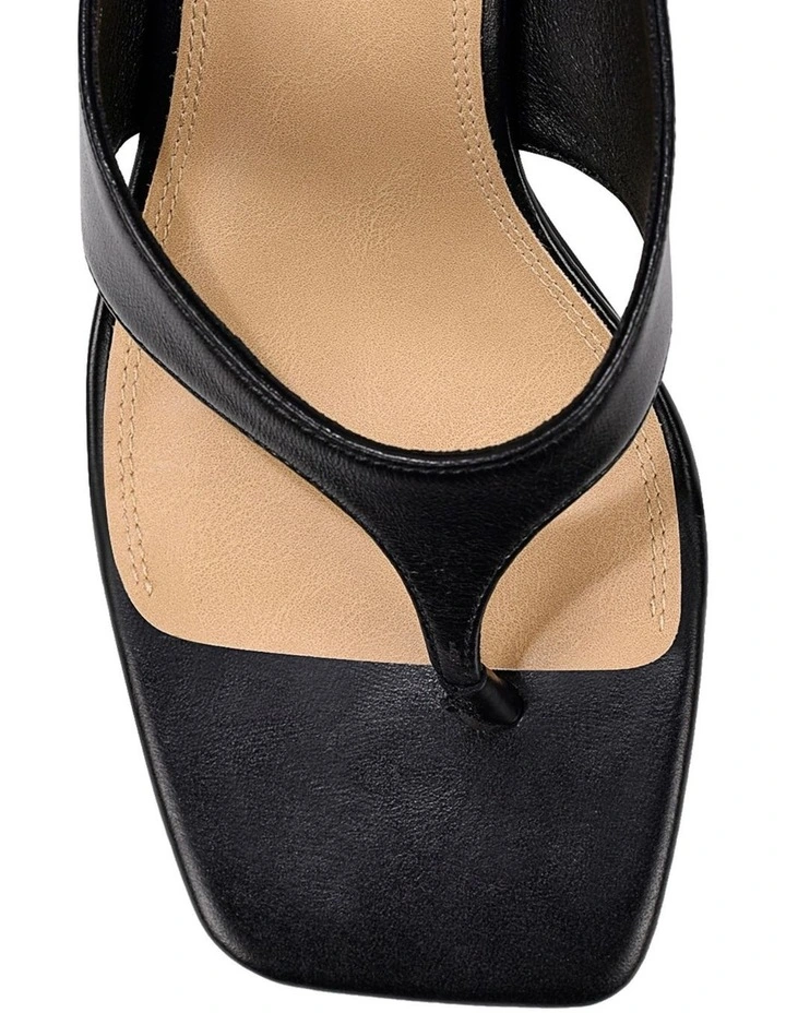 Stiles Thong Heels - Black Vintage Leather image 3