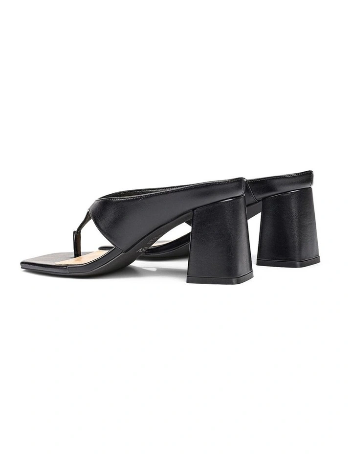 Stiles Thong Heels - Black Vintage Leather image 4
